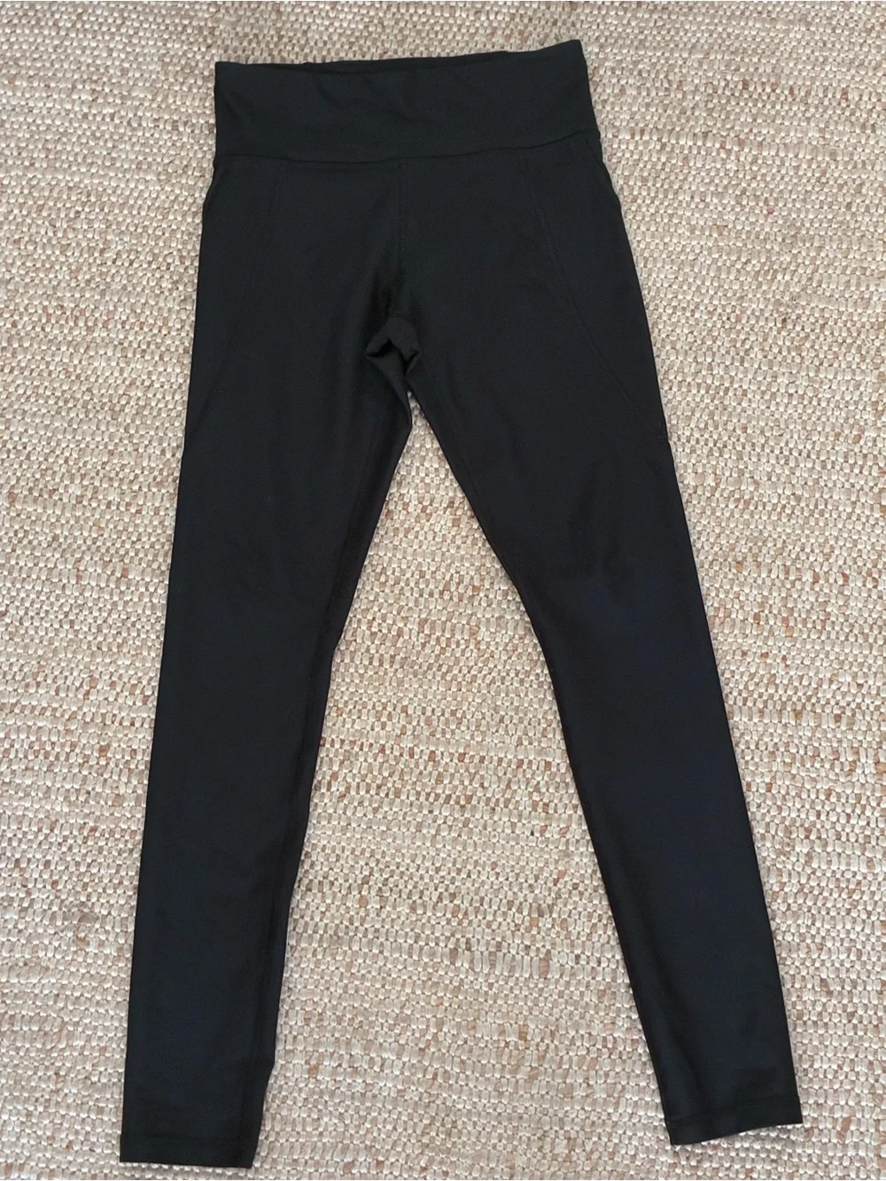 EUC Old Navy Active PowerSoft Leggings Girls XL (14-16) Black High Rise Athletic
